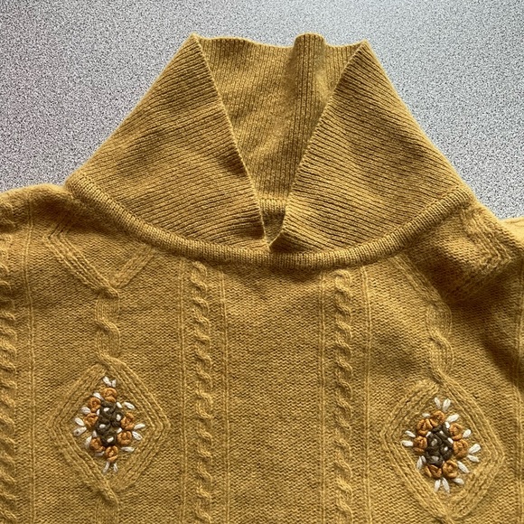 Vintage Lady Cina Mustard Cropped Sweater - Picture 6 of 14